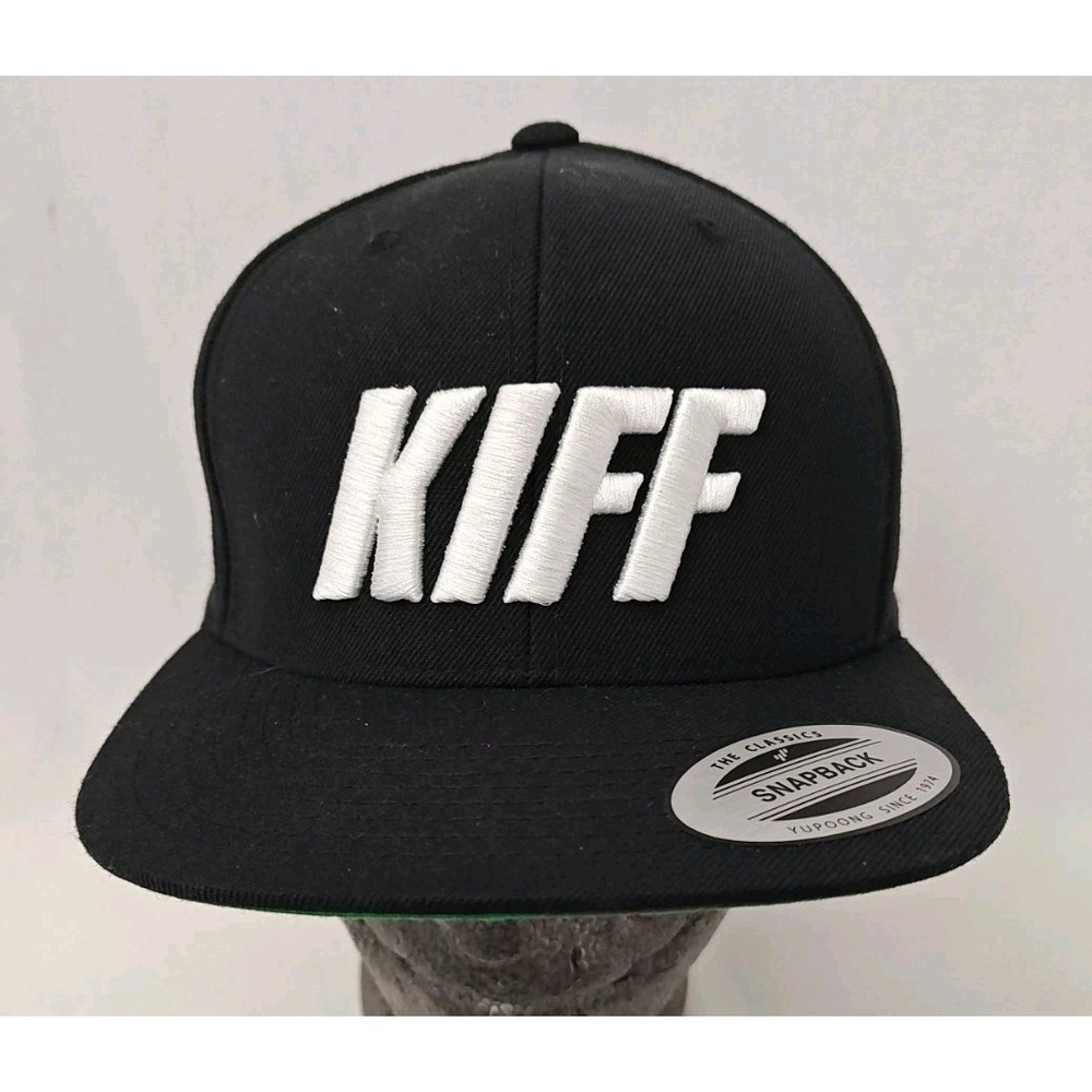 Kiff Cannabis Black Spellout Hat cap‎ SnapBack Adjustable Men's Embroidered